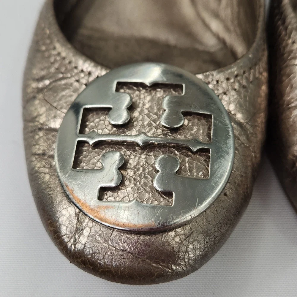 Tory Burch Bronze Ballet‎ Flats